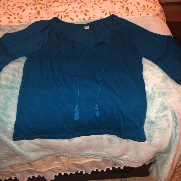 Dressy Blue Top - Picture 2 of 4